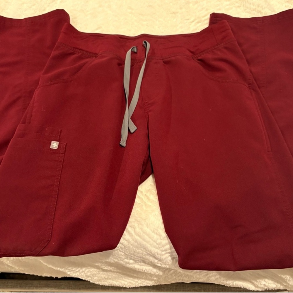 Figs Burgundy Pants